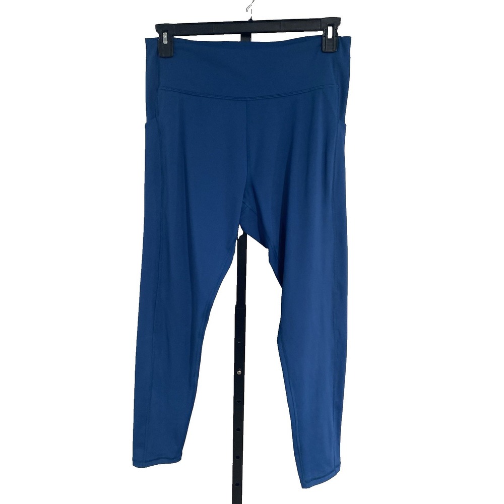 tekgear womens leggings stretch yoga pants TEAL XXL cropped NWOT A6